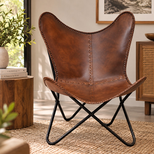 Brown buffalo leather - buffalo,